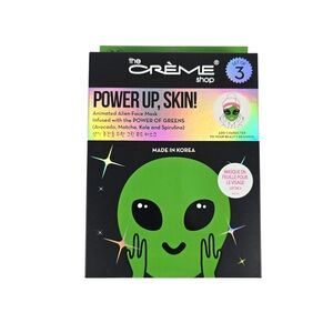 The Crème Shop Animated Alien Face Mask, Set of 3 - Power of Greens